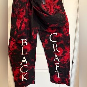 Red and Black Tie-Dye PJ Bottoms